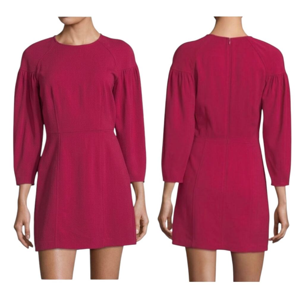 A.L.C. Renton Dress Puff Sleeve in Magenta